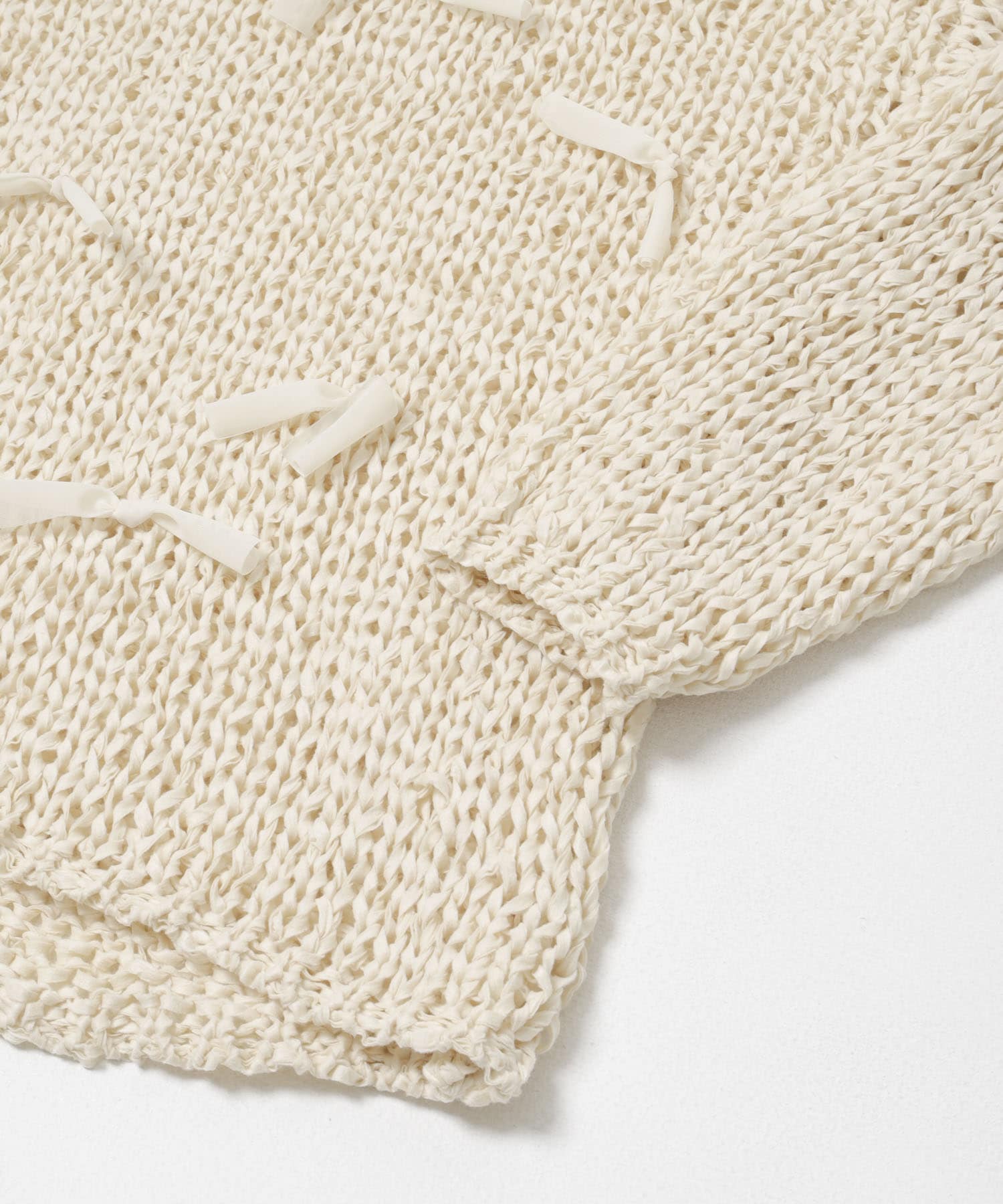 テープヤーンリボンオーバーニット IVORY One