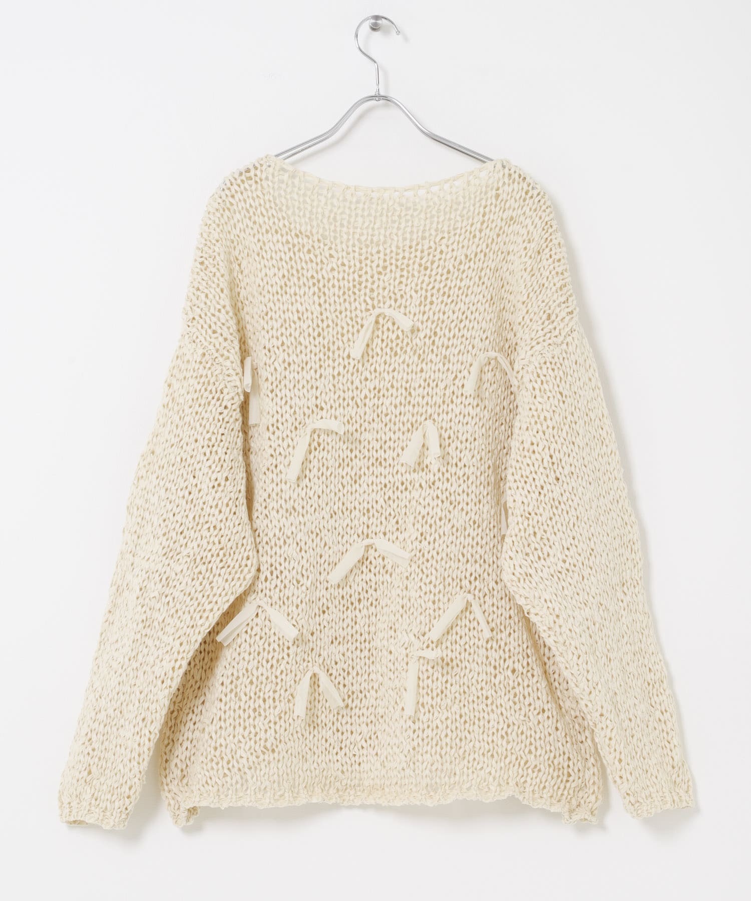 テープヤーンリボンオーバーニット IVORY One
