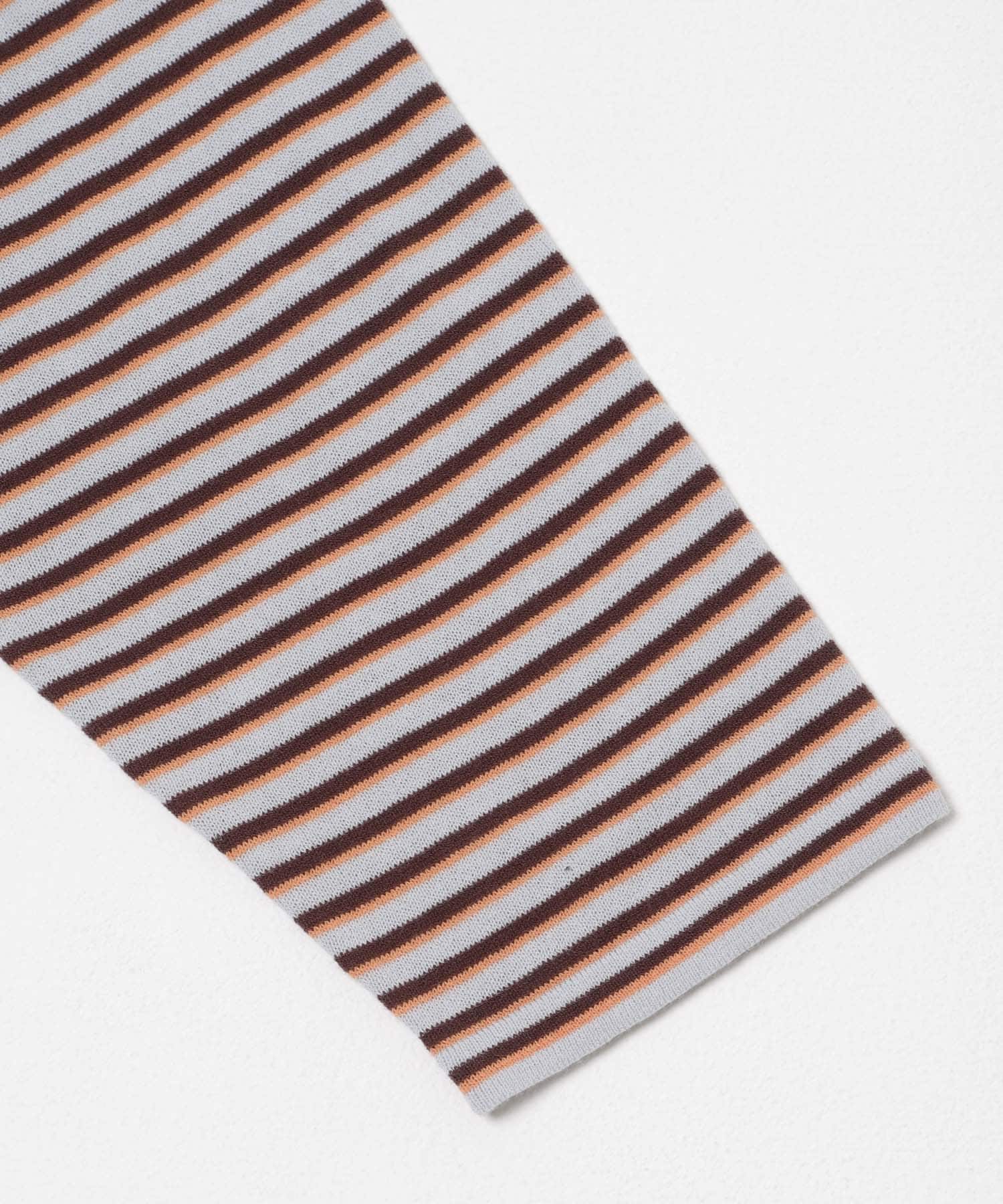 シアーボーダールーズニット GRAY×BRN One