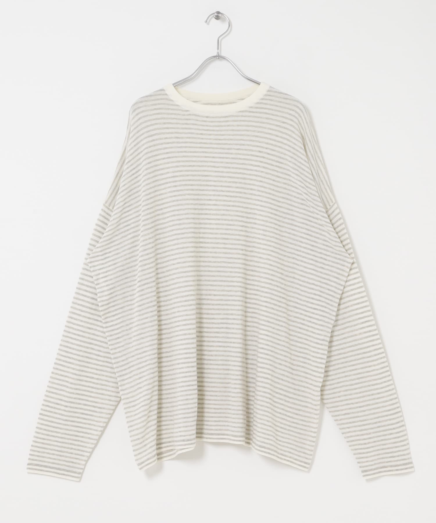 シアーボーダールーズニット OFF×GRAY One