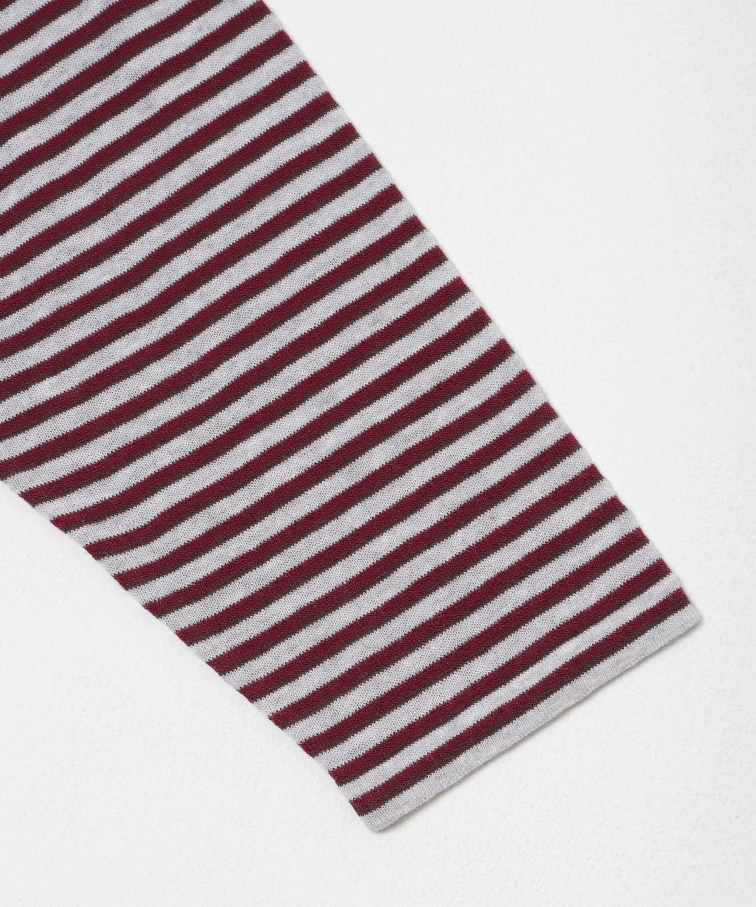 シアーボーダールーズニット GRAY×WINE One