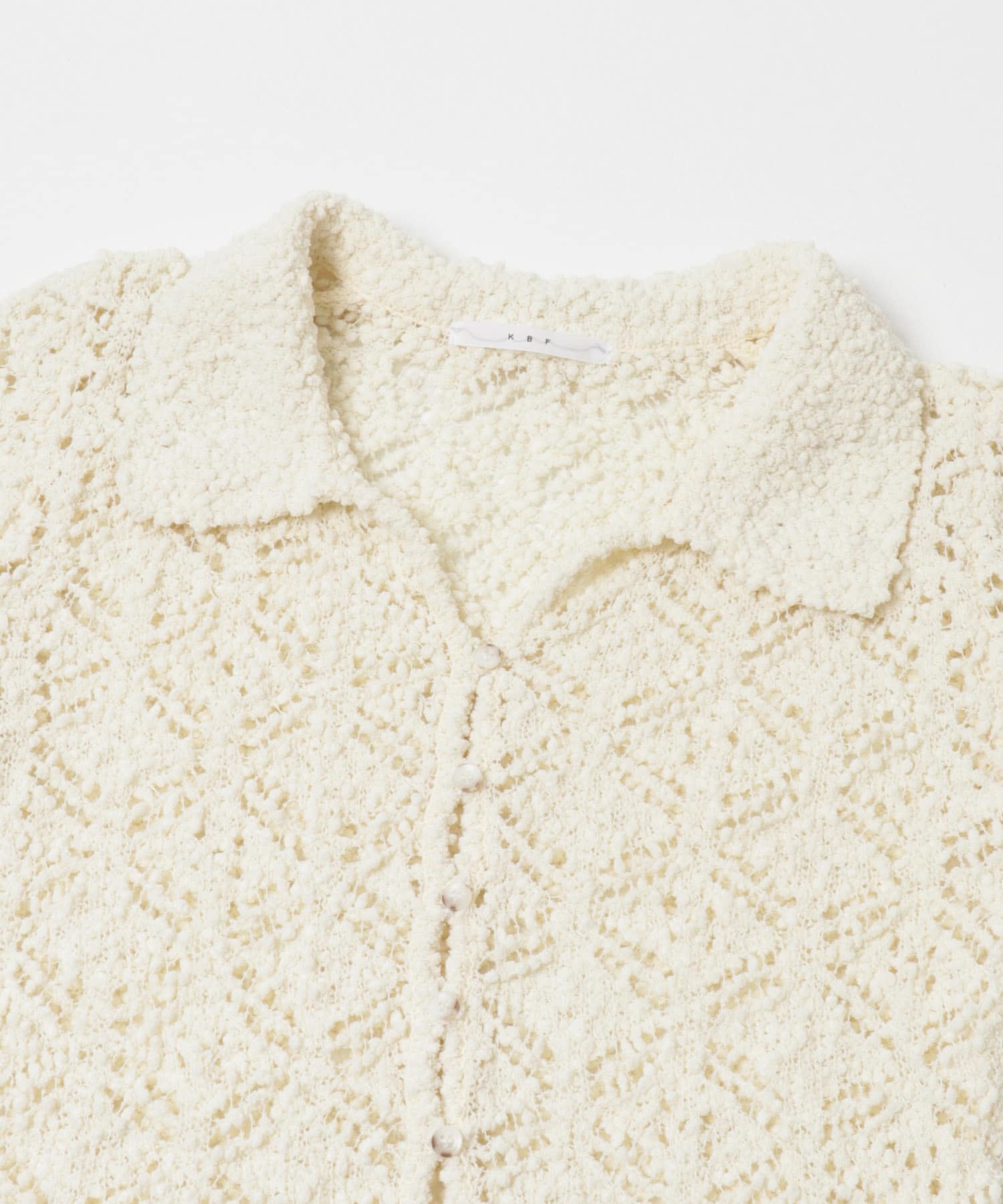クロシェレースニットシャツ IVORY One