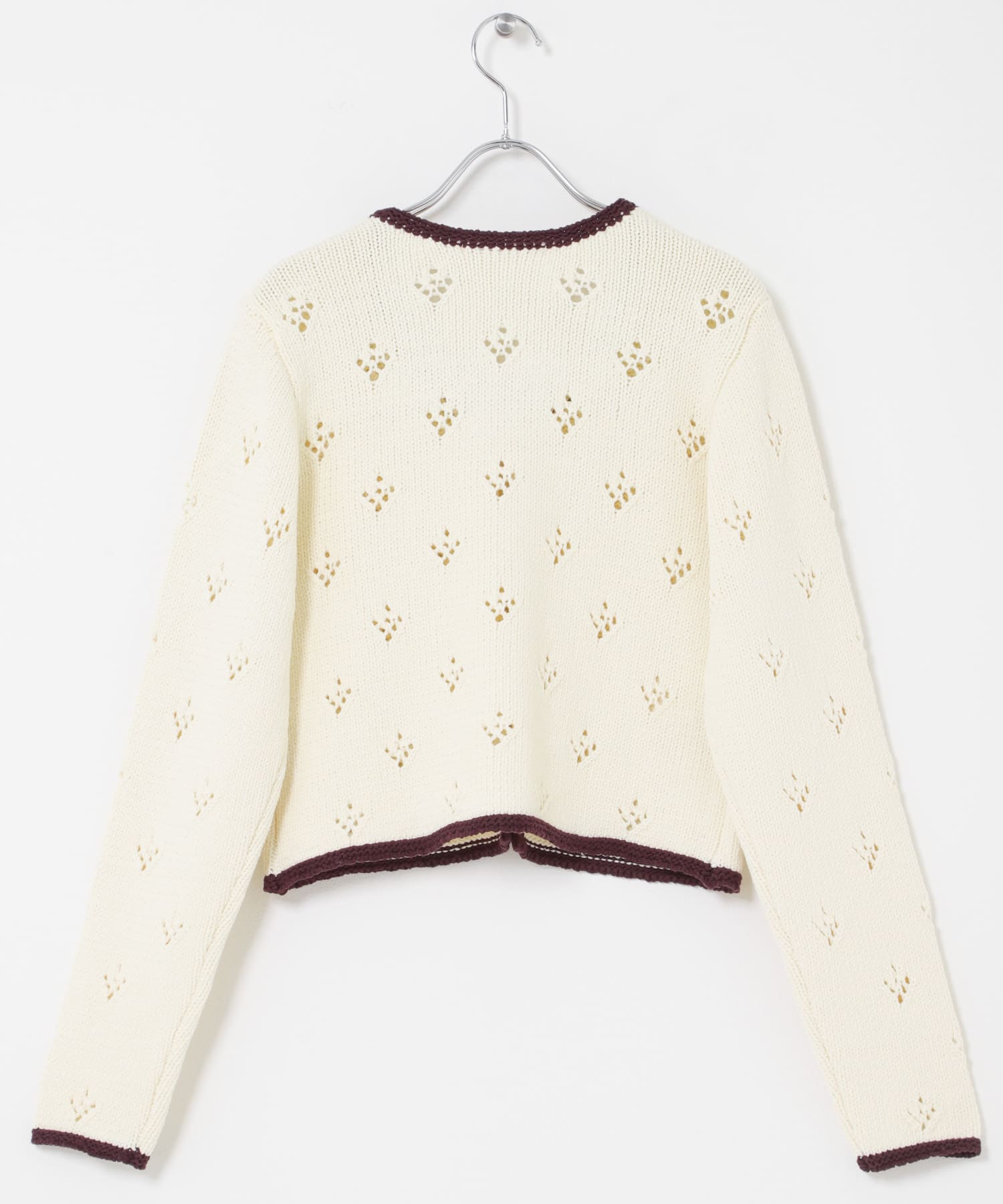 アイレットコンパクトカーディガン IVORY One