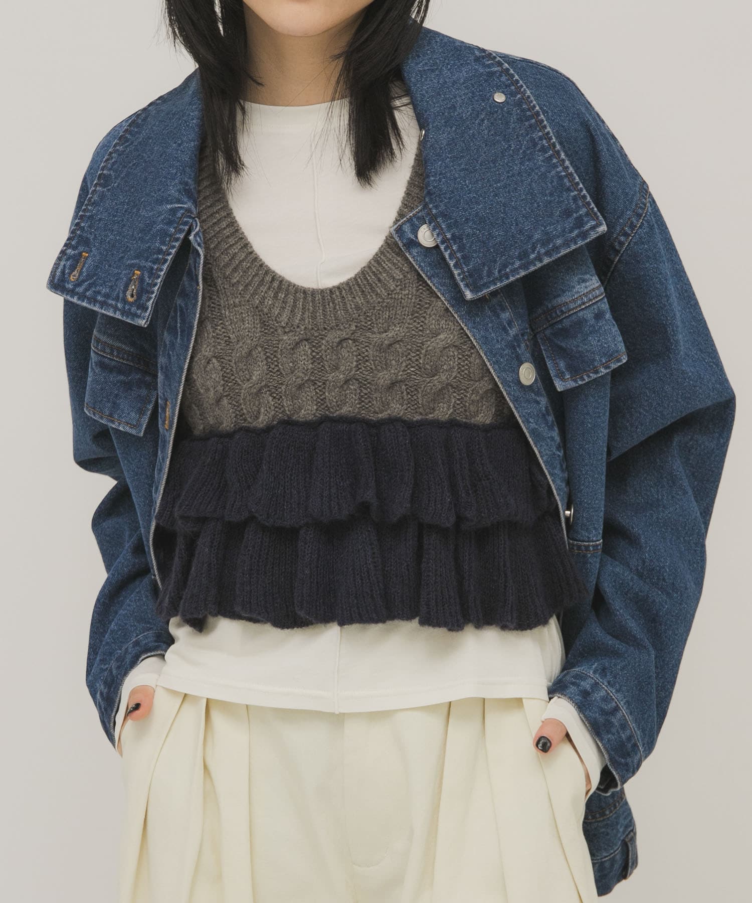 2WAYフリルニットベスト(One BEG×BROWN): トップス｜URBAN RESEARCH
