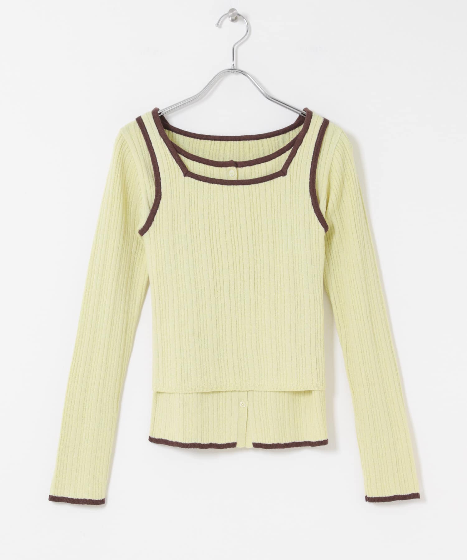 2WAYタンクトップSETカーディガン L.GREEN One