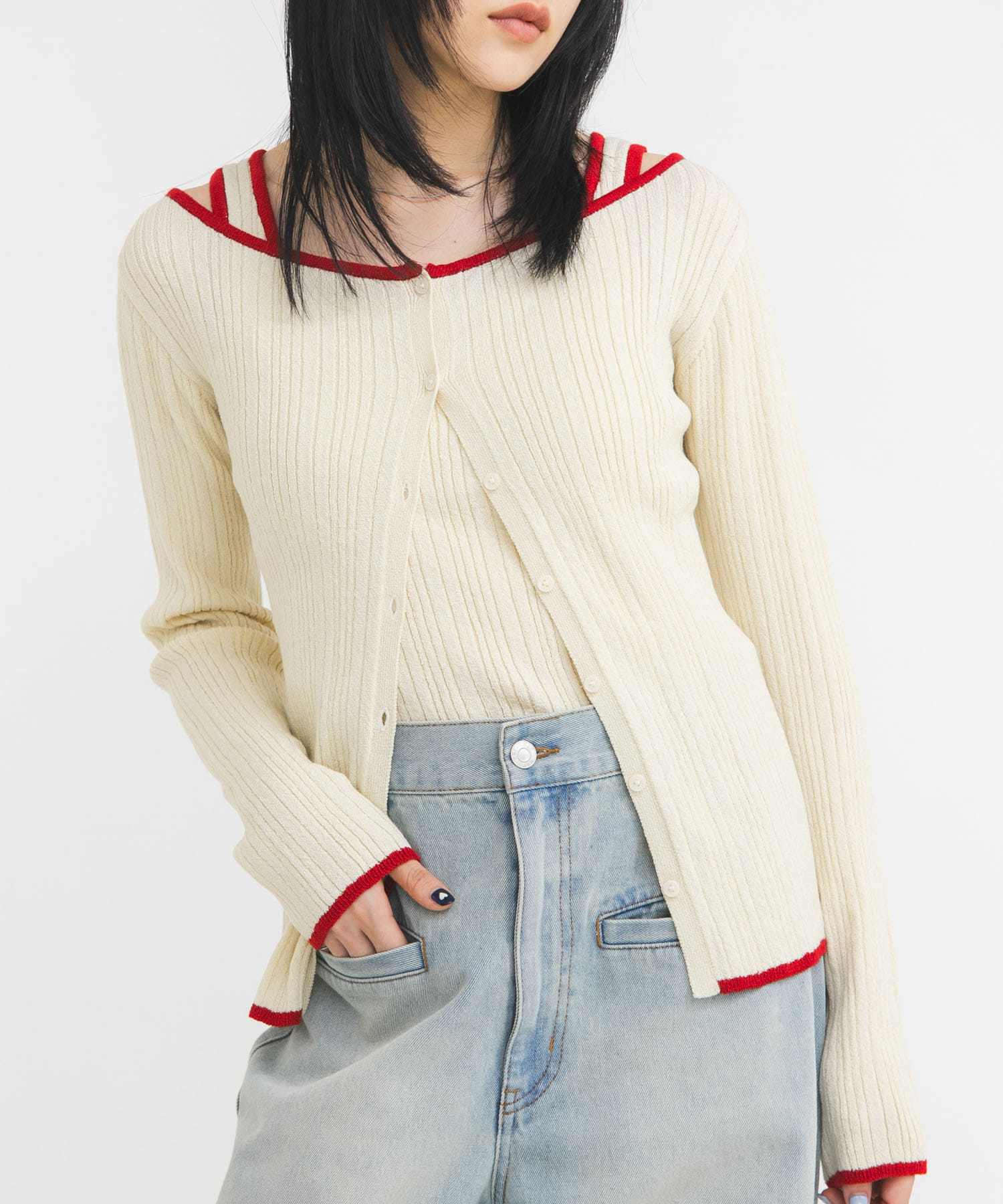 2WAYタンクトップSETカーディガン