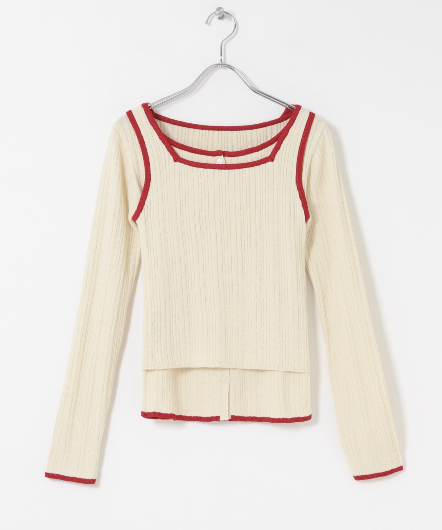 2WAYタンクトップSETカーディガン IVORY One