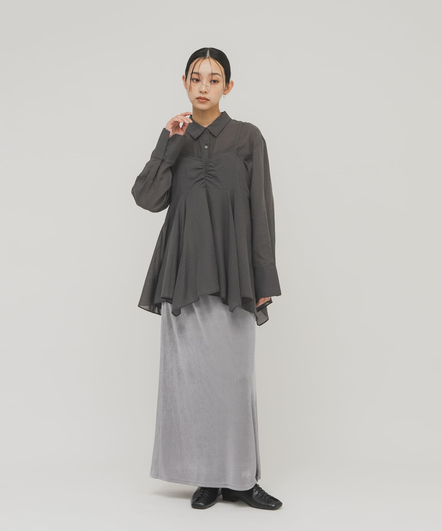 身長：163cm サイズ：one