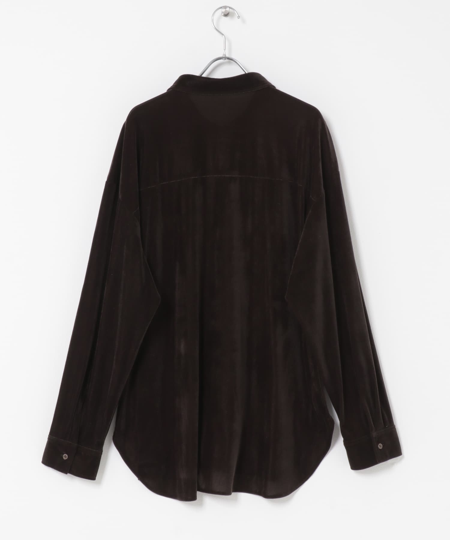 シアーベロアルーズシャツ D.BROWN One