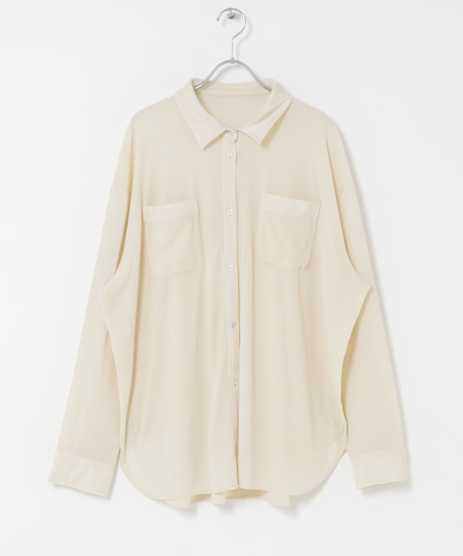 シアーベロアルーズシャツ IVORY One