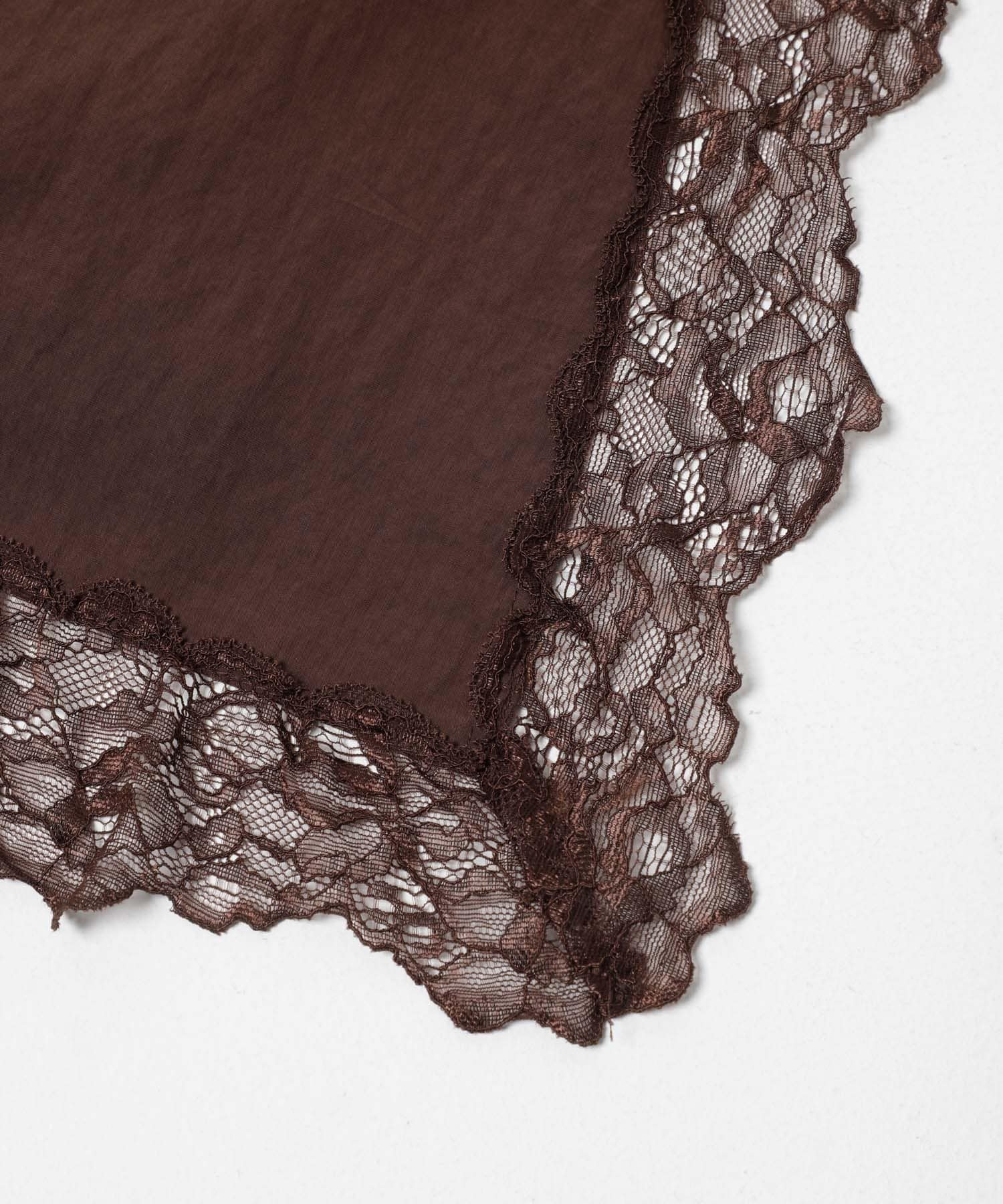 『一部WEB限定カラー』ヴィンテージライクレースキャミソール BROWN One
