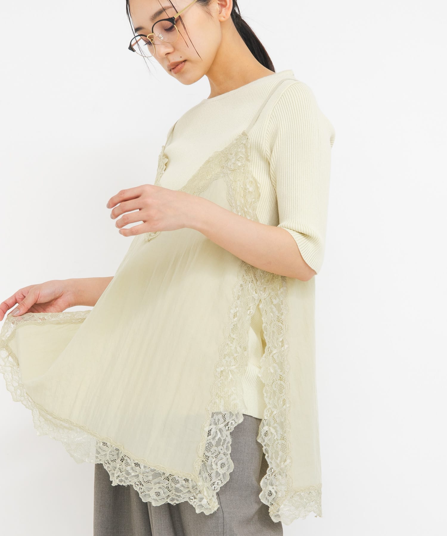 身長 : 163cm サイズ : one