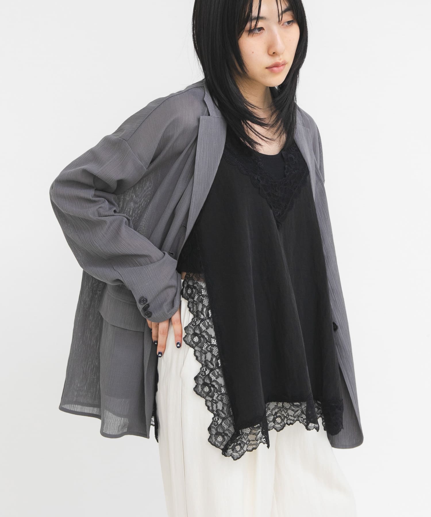 身長 : 160cm サイズ : one