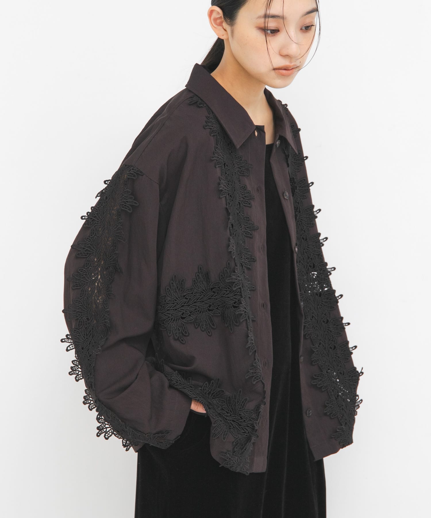 ヴィンテージライクレースシャツ