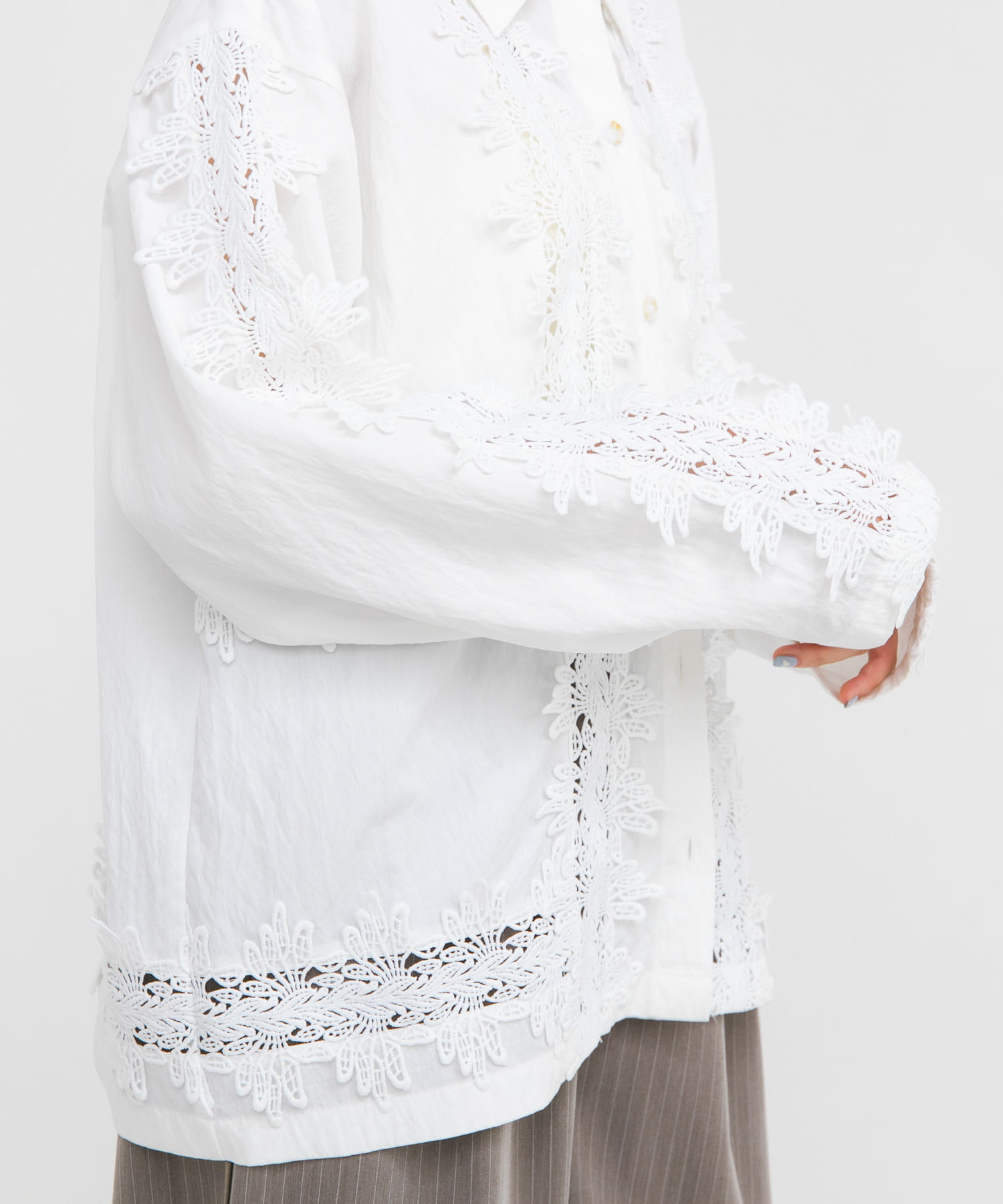 ヴィンテージライクレースシャツ