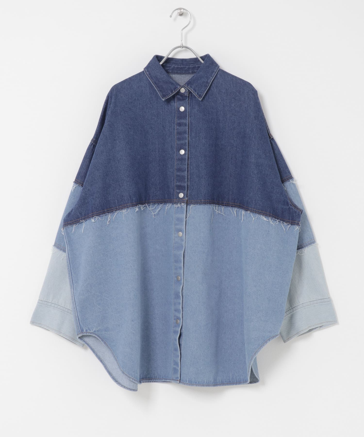 パッチワークBIGデニムシャツ(One BLUE): トップス｜URBAN RESEARCH