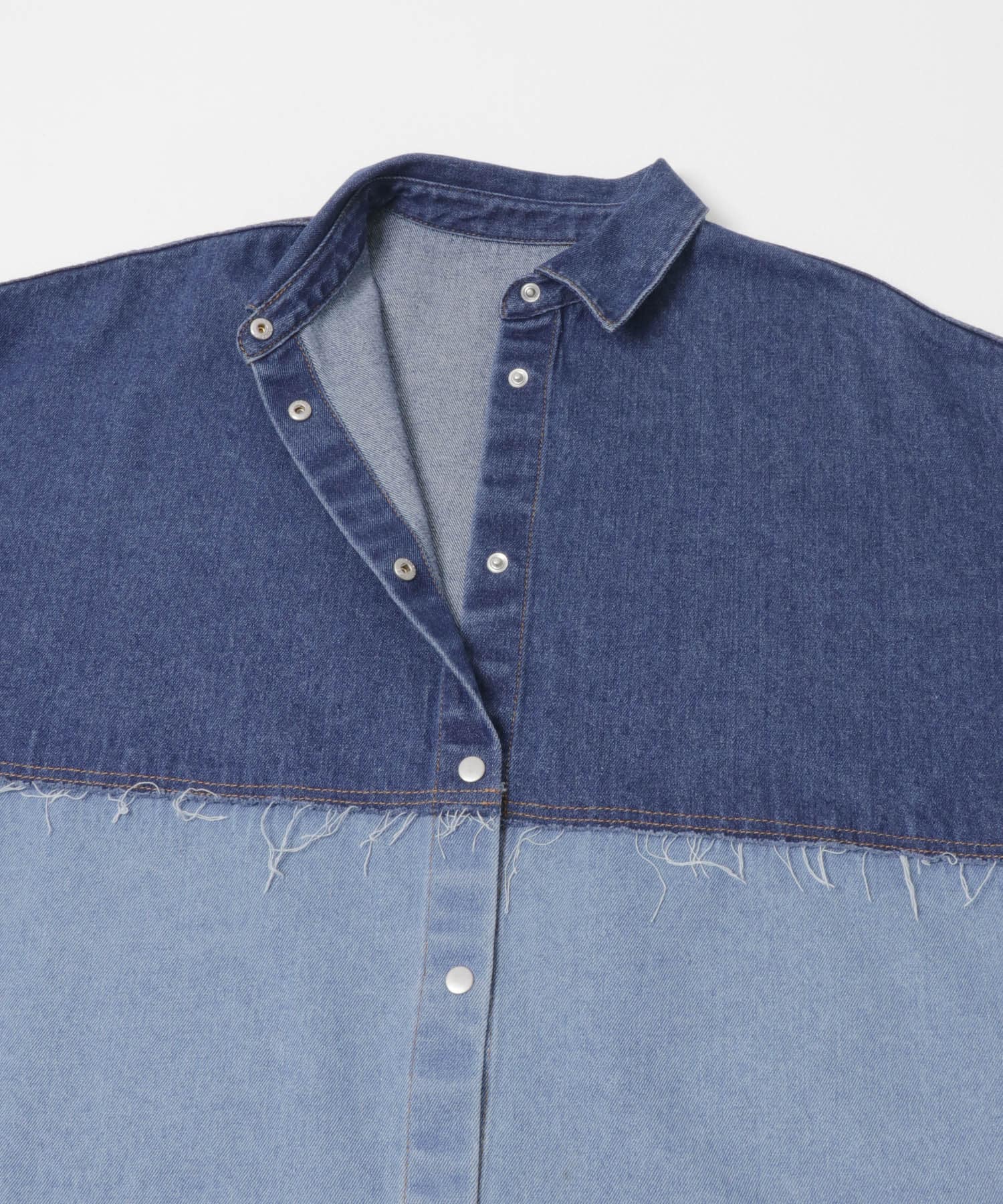 パッチワークBIGデニムシャツ(One BLUE): トップス｜URBAN RESEARCH