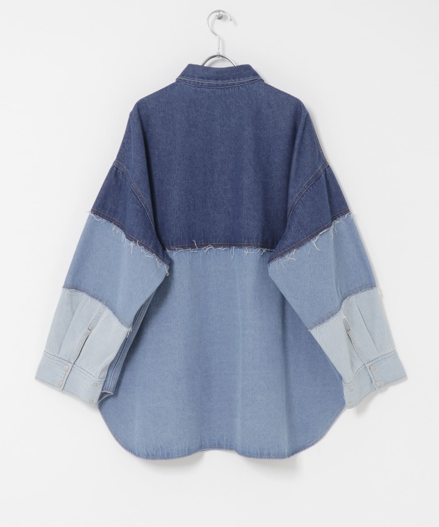 パッチワークBIGデニムシャツ(One BLUE): トップス｜URBAN RESEARCH