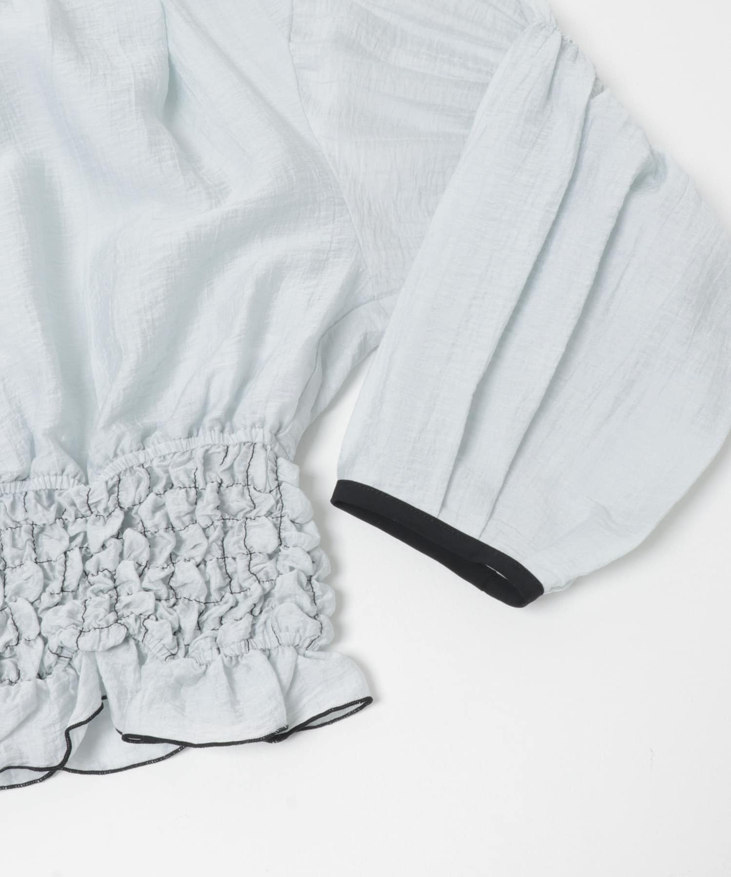 ポップコーンシャーリングブラウス BLUE One