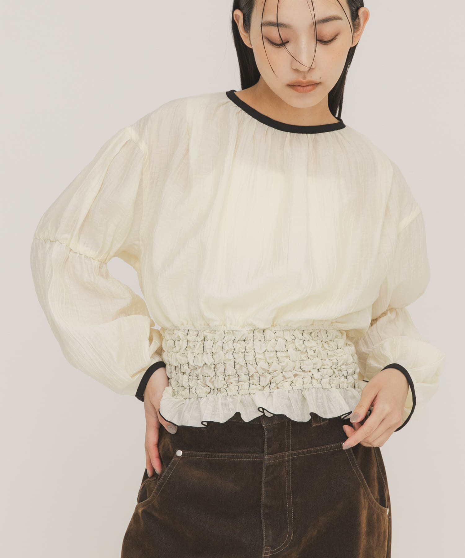身長：163cm サイズ：one