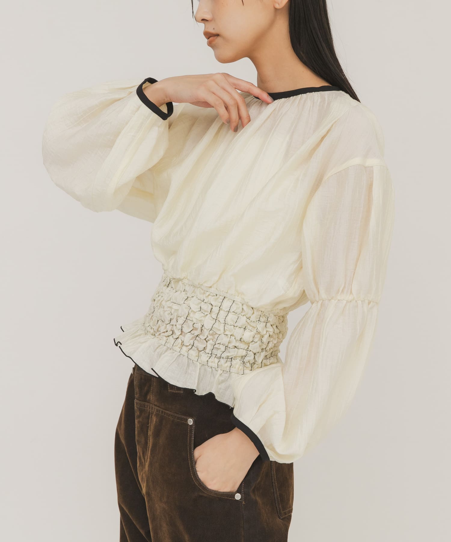 身長：163cm サイズ：one