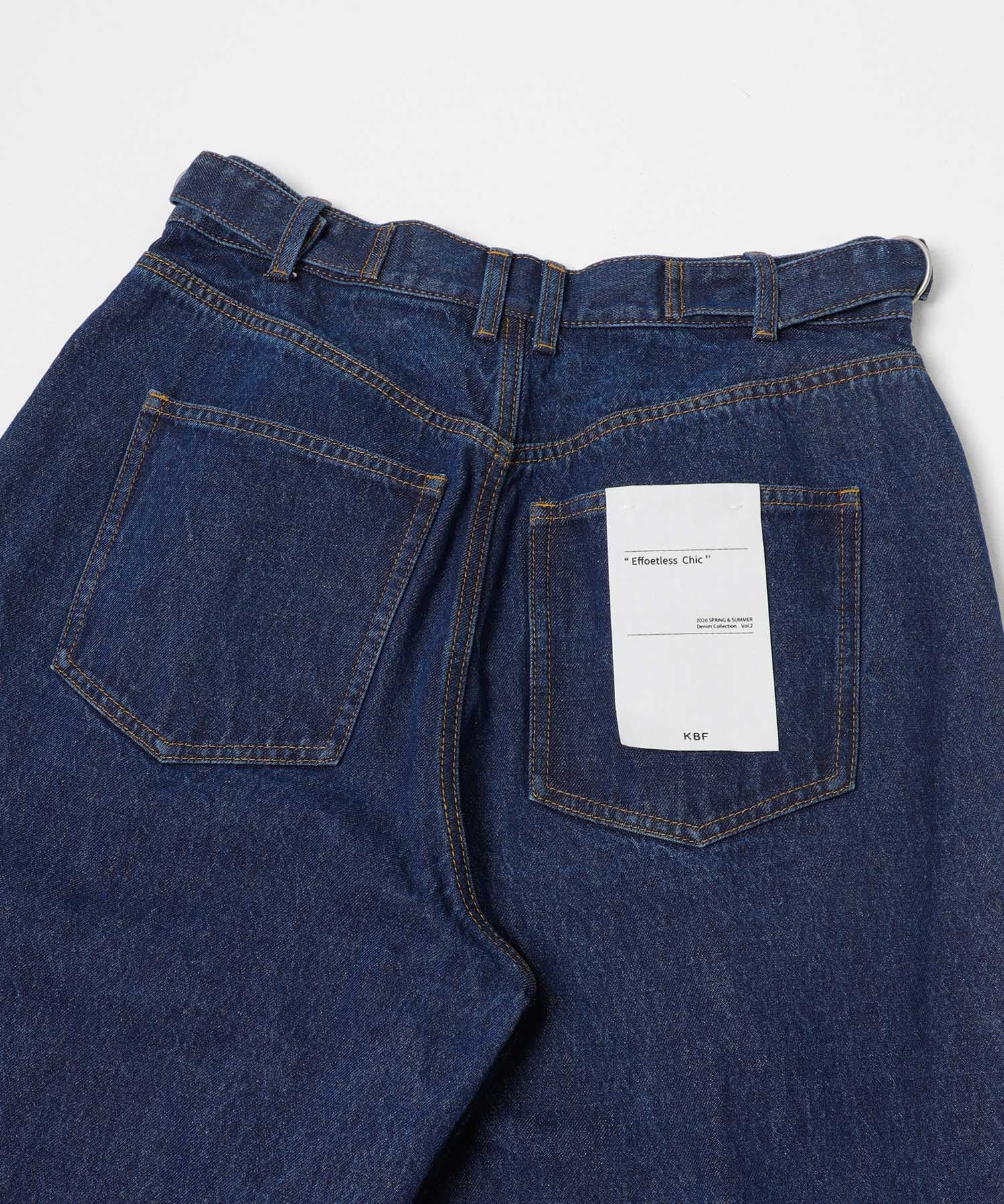 『3サイズ展開』タックボタンアップデニム BLUE 34