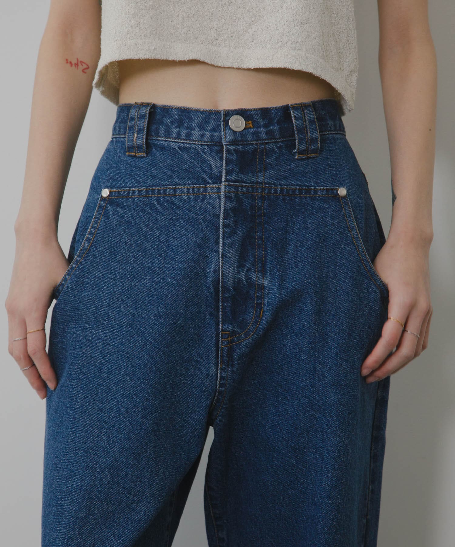 『2サイズ展開』フロントパネルデザインデニム