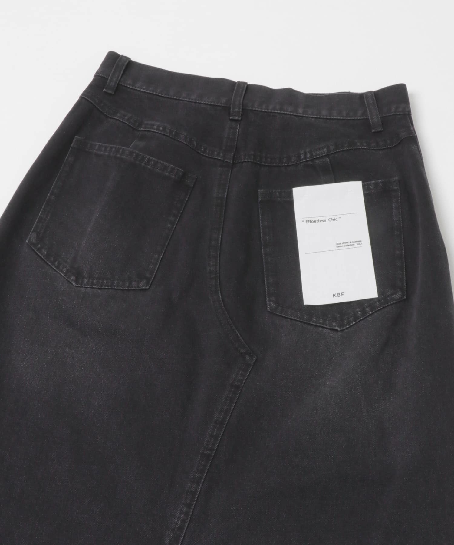 アシメフリンジデニムスカート BLACK One