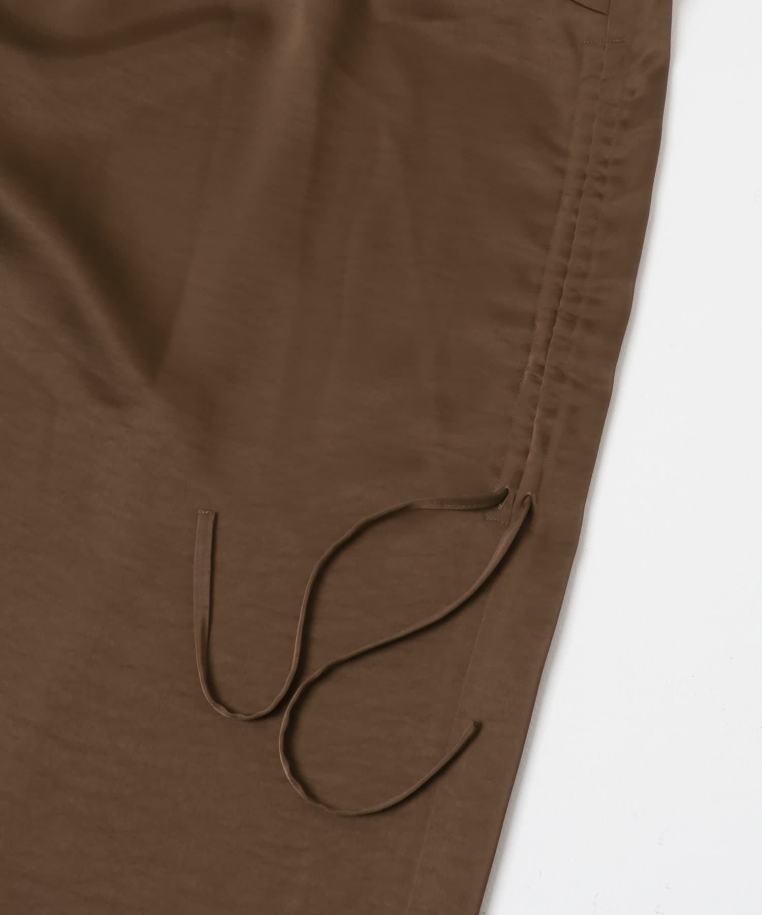 ドロストサテンキャミワンピース BROWN One