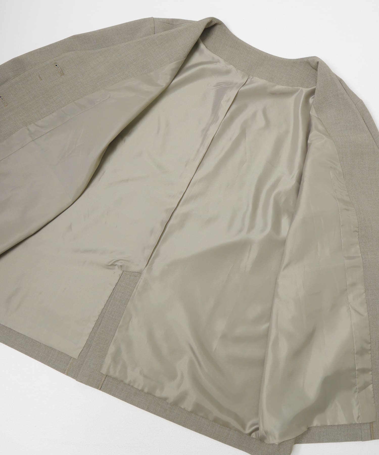 ノーカラーデザインジャケット MOSS GRAY One