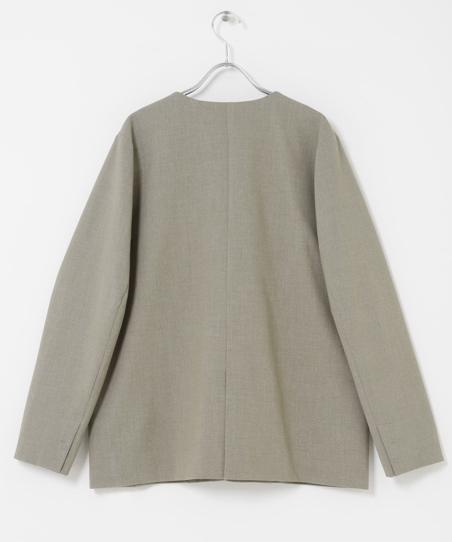 20,s vintage ノーカラージャケット ノーカラーデザインジャケット(One MOSS GRAY): アウター｜URBAN