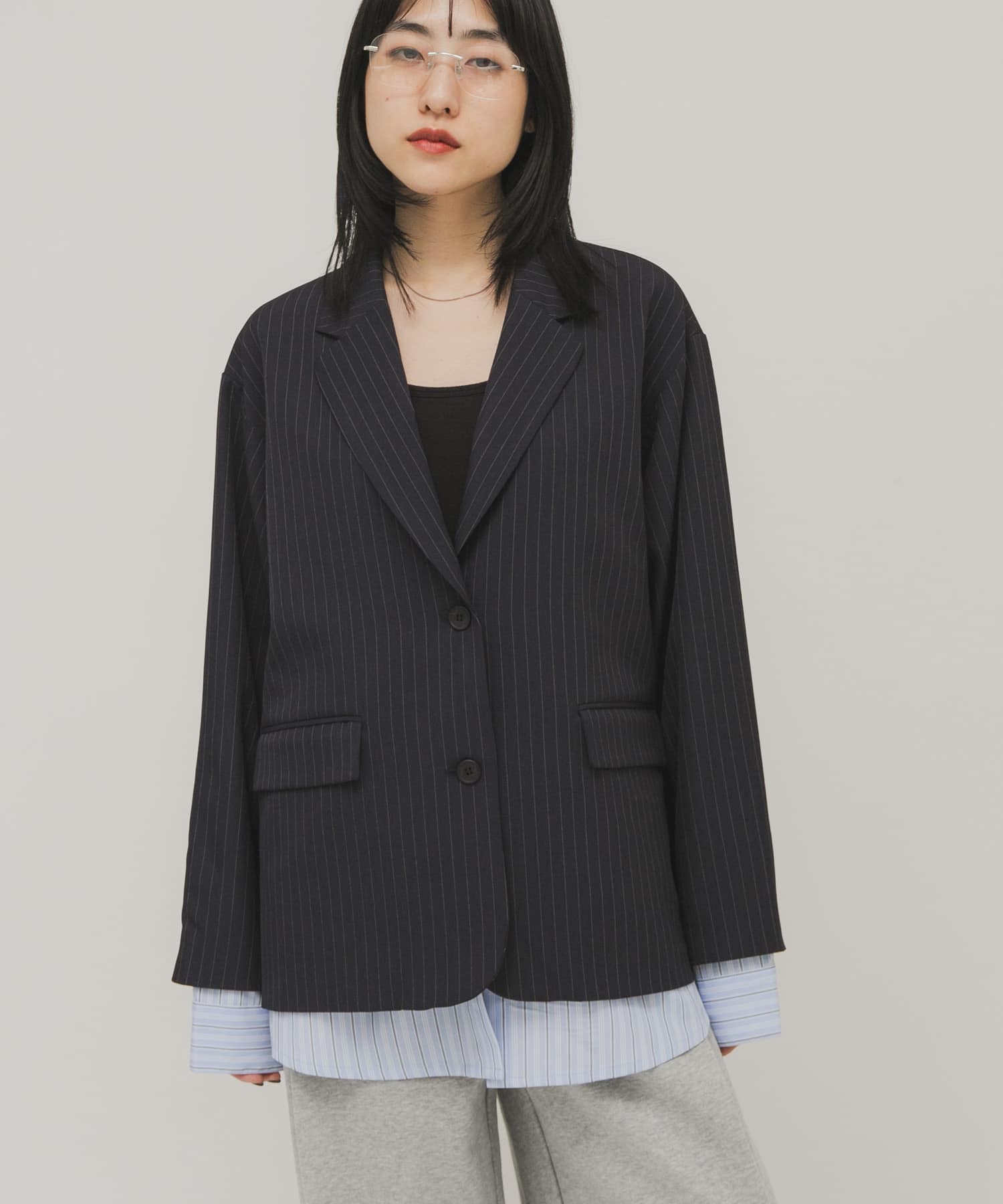 レイヤードデザインジャケット