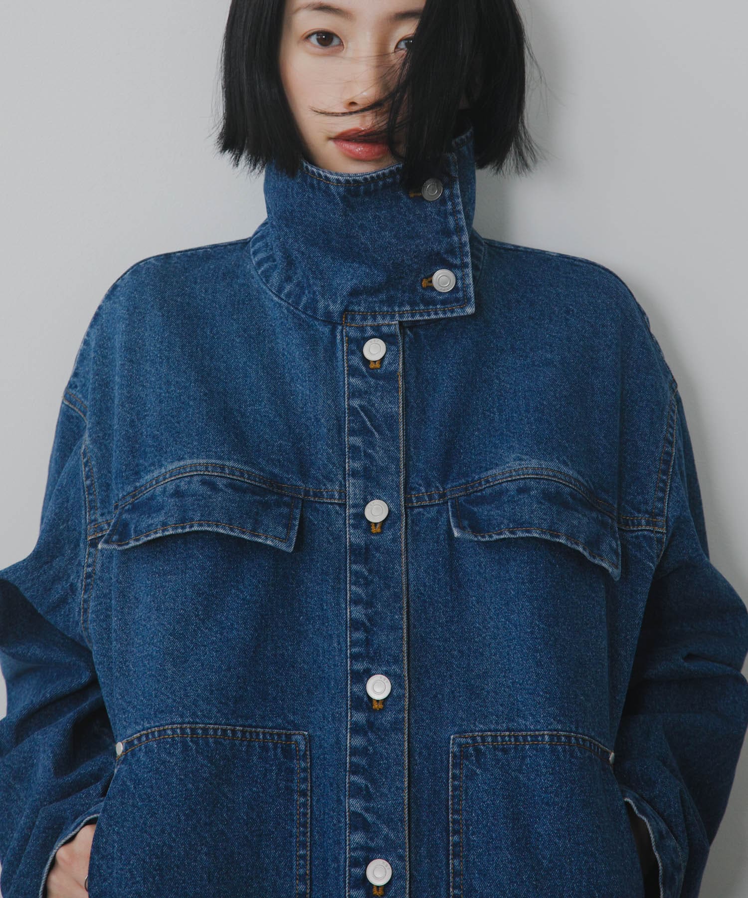 ハイネックデニムブルゾン(One BLUE): アウター｜URBAN RESEARCH公式