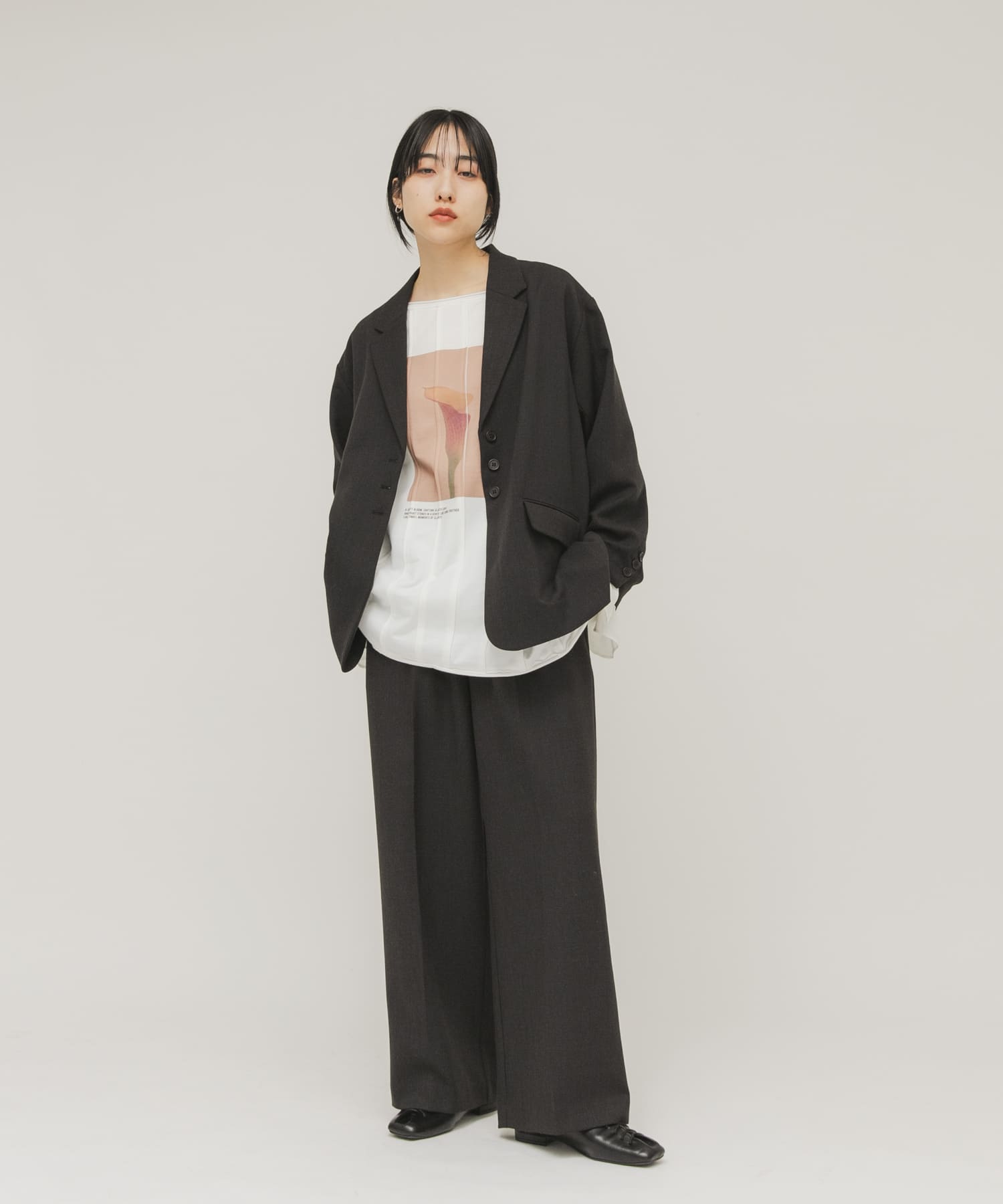 フリルスリーブテーラードジャケット