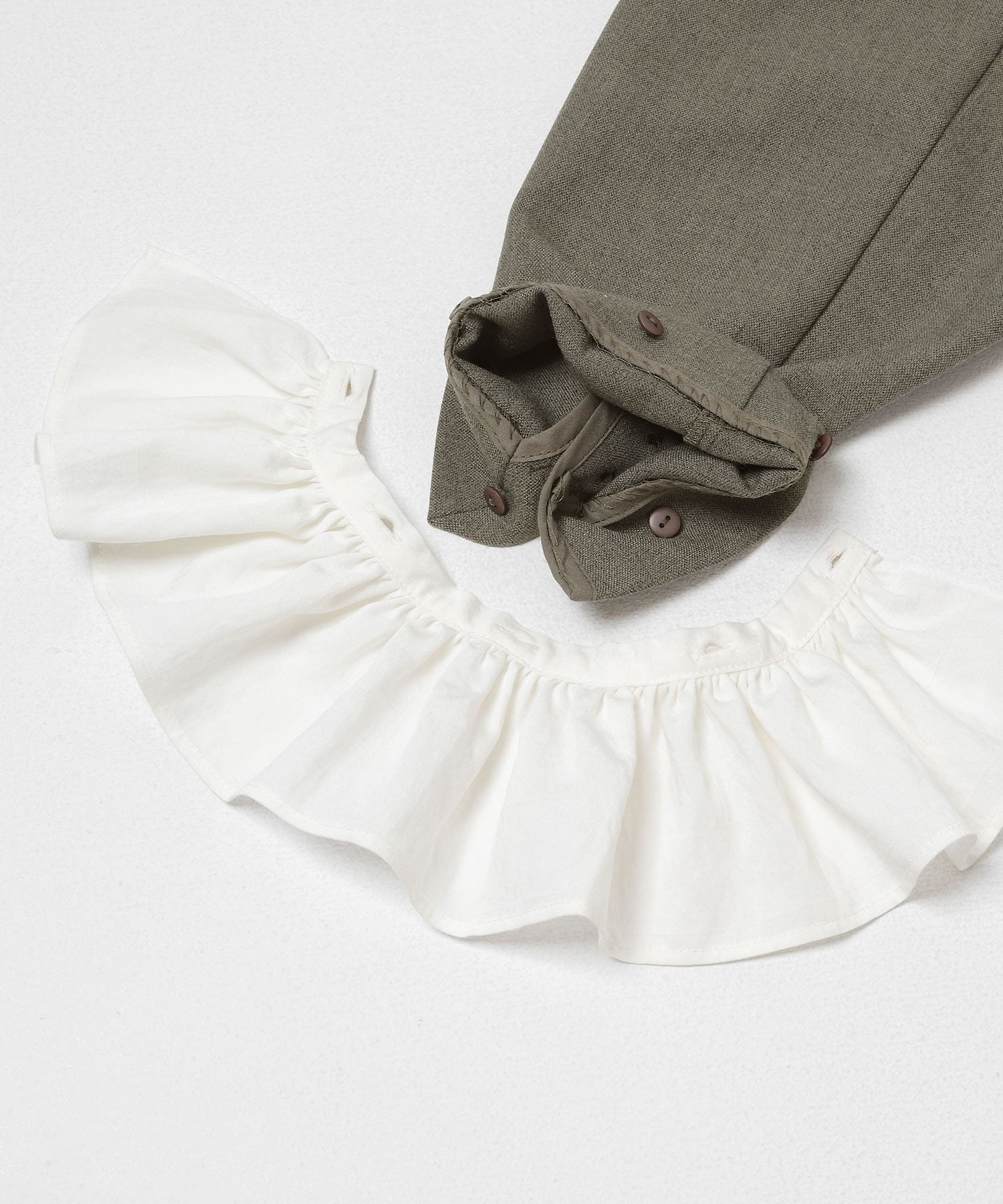 フリルスリーブテーラードジャケット MOSS GRAY One