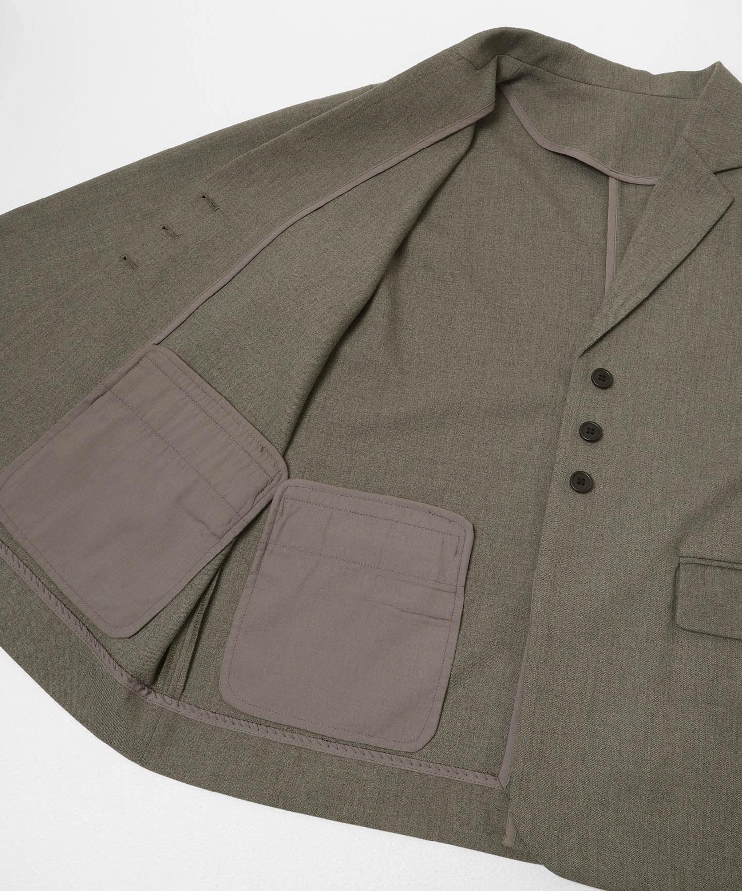フリルスリーブテーラードジャケット MOSS GRAY One