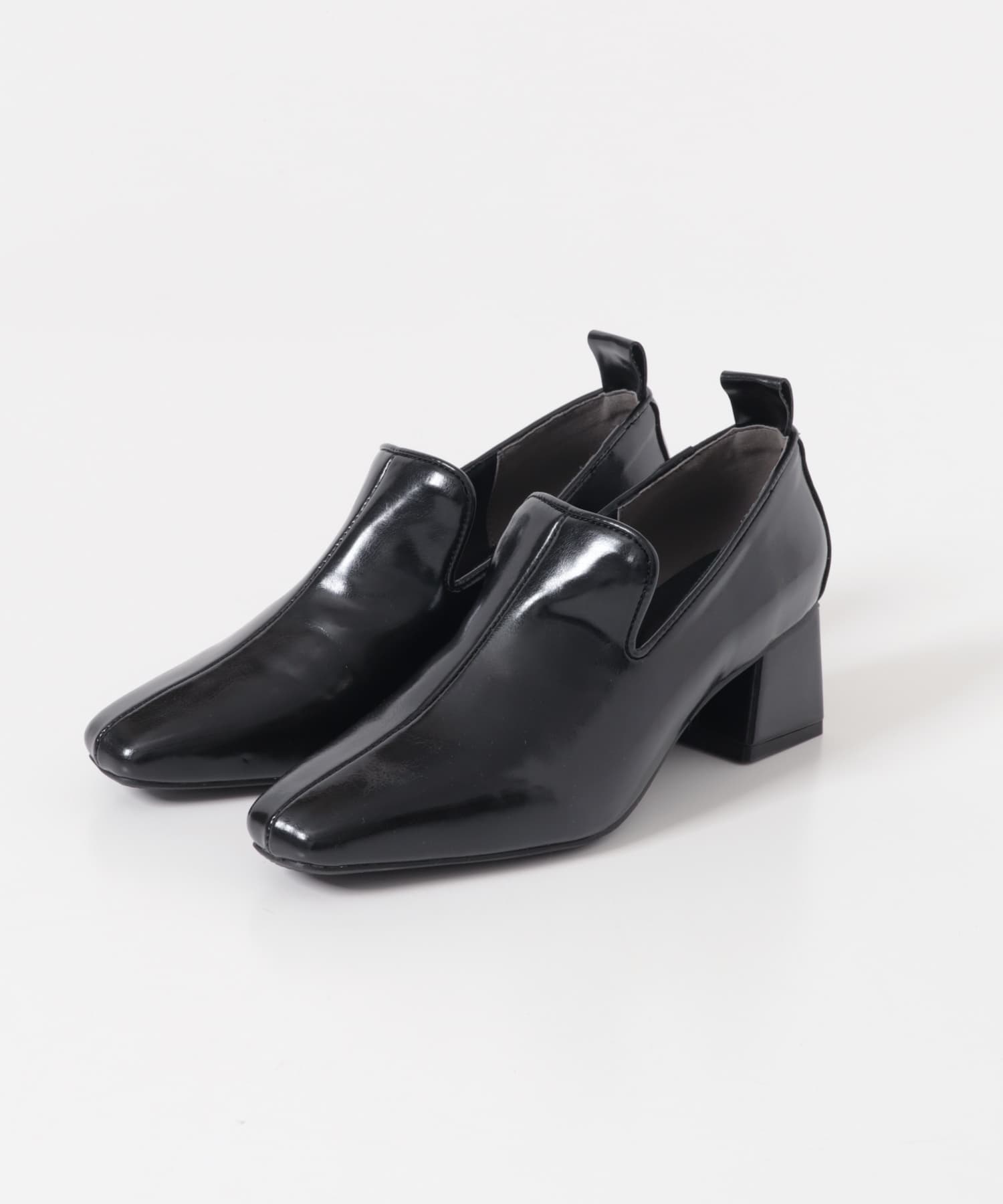 セミスクエアトゥパンプス BLACK 36
