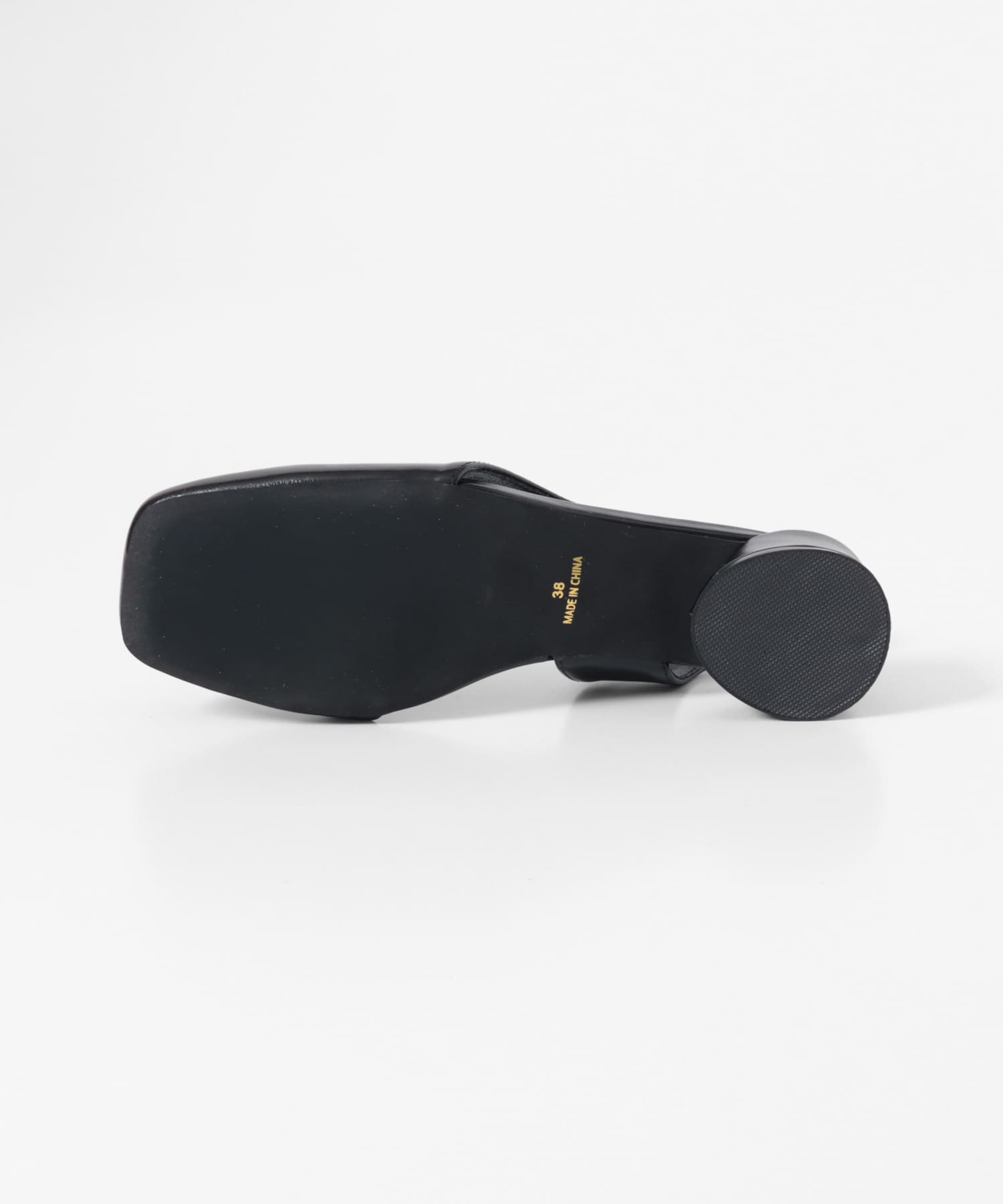 スクエアトゥアシンメトリーパンプス BLACK 36