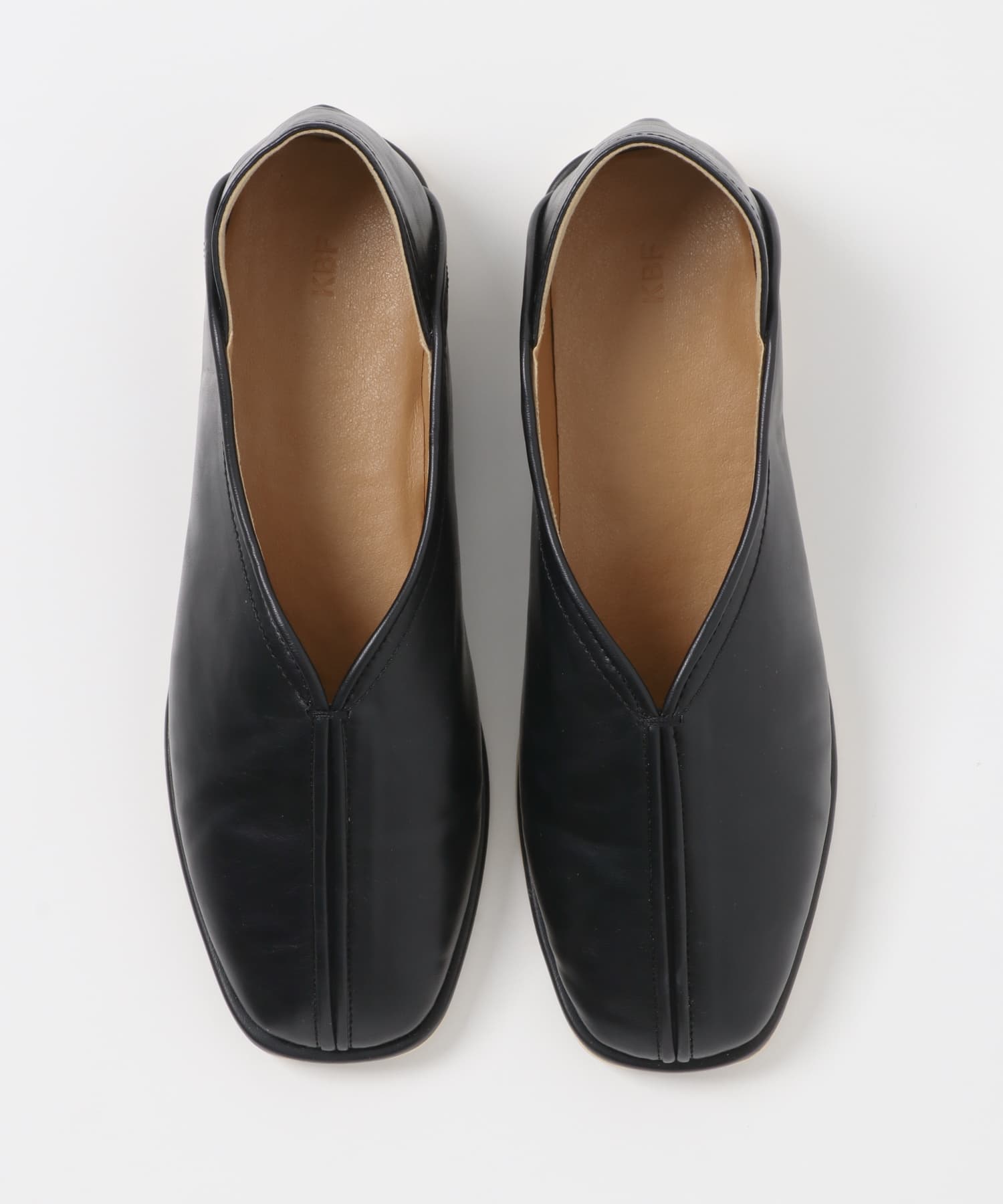 センターシームフラットシューズ BLACK 36