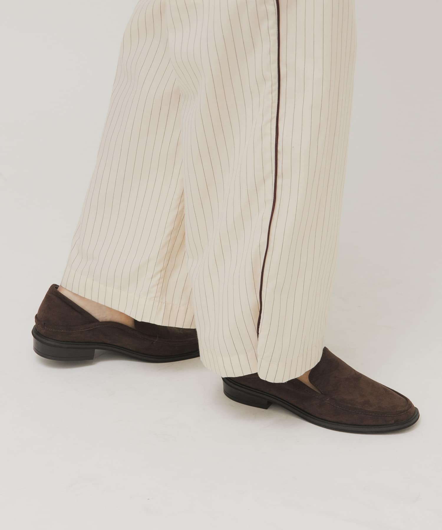 スクエアトゥスライドローファー D.BROWN 36