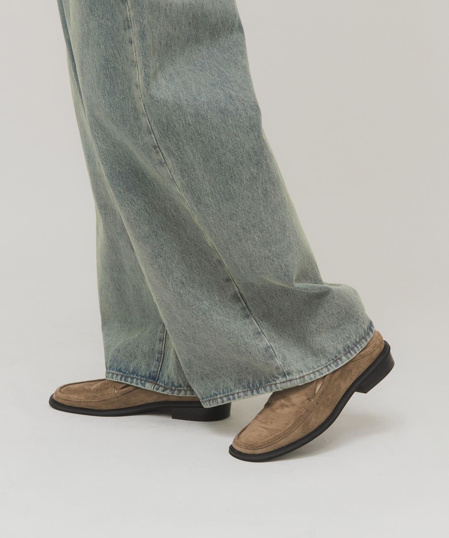 スクエアトゥスライドローファー BEIGE 36