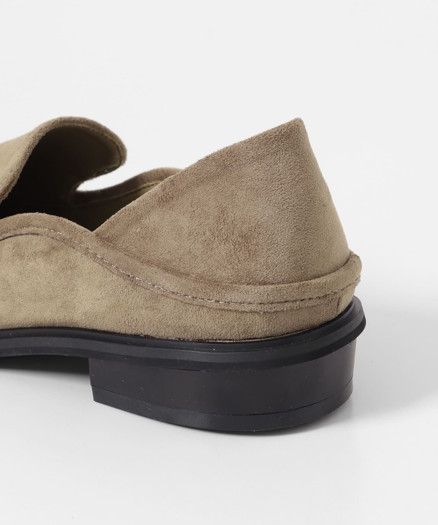 スクエアトゥスライドローファー BEIGE 36