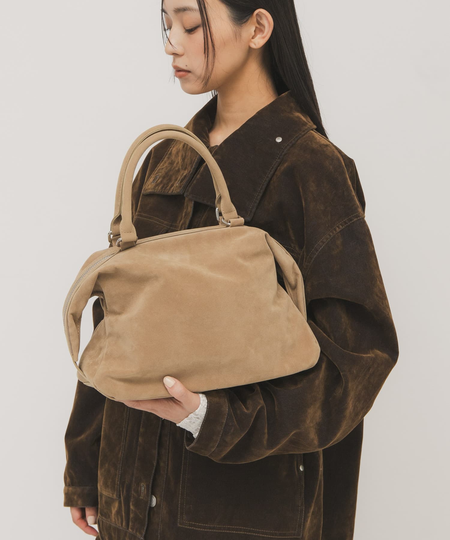 ドロップファスナーデザインボストンBAG