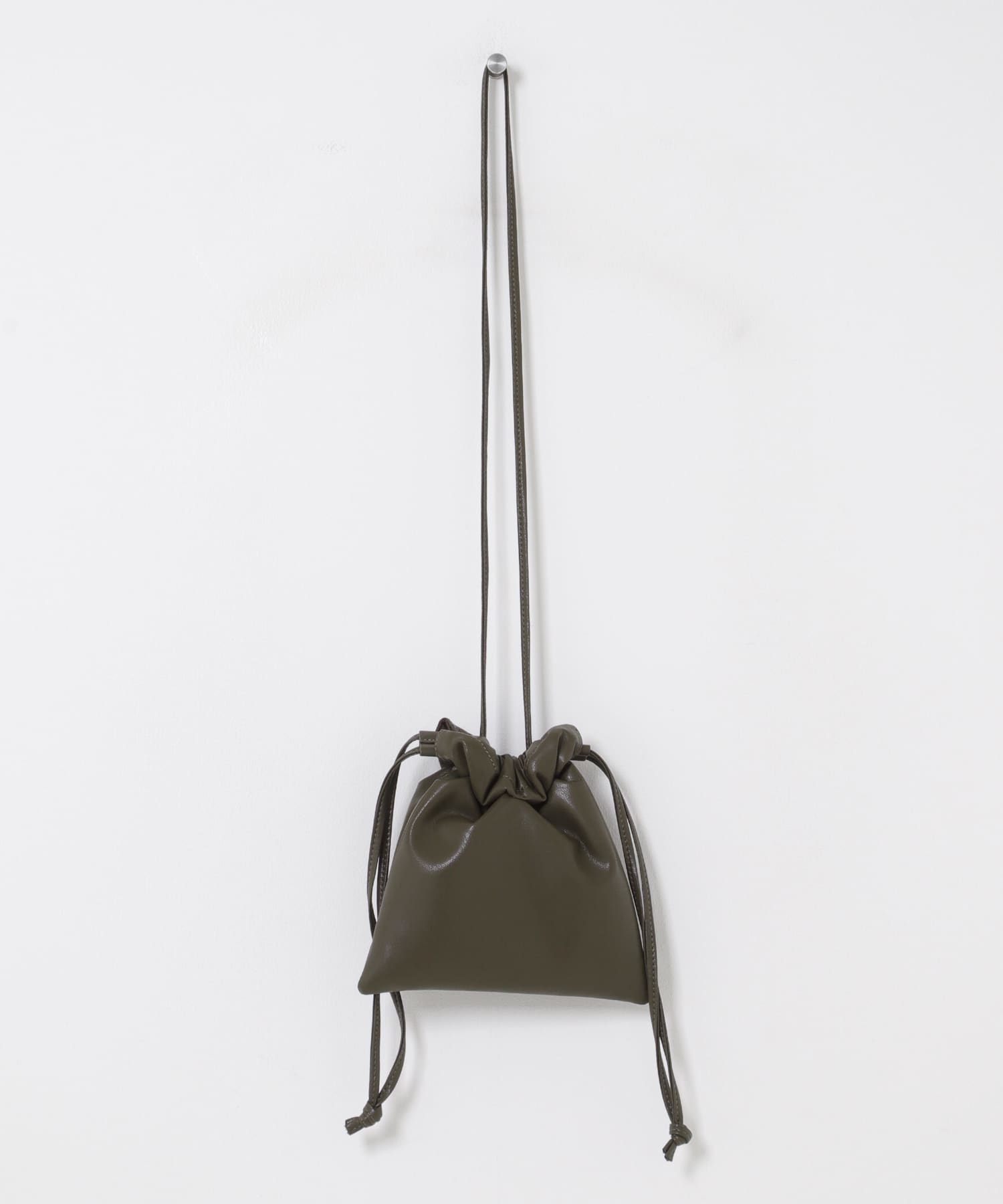 ギャザーデザインミニBAG KHAKI One