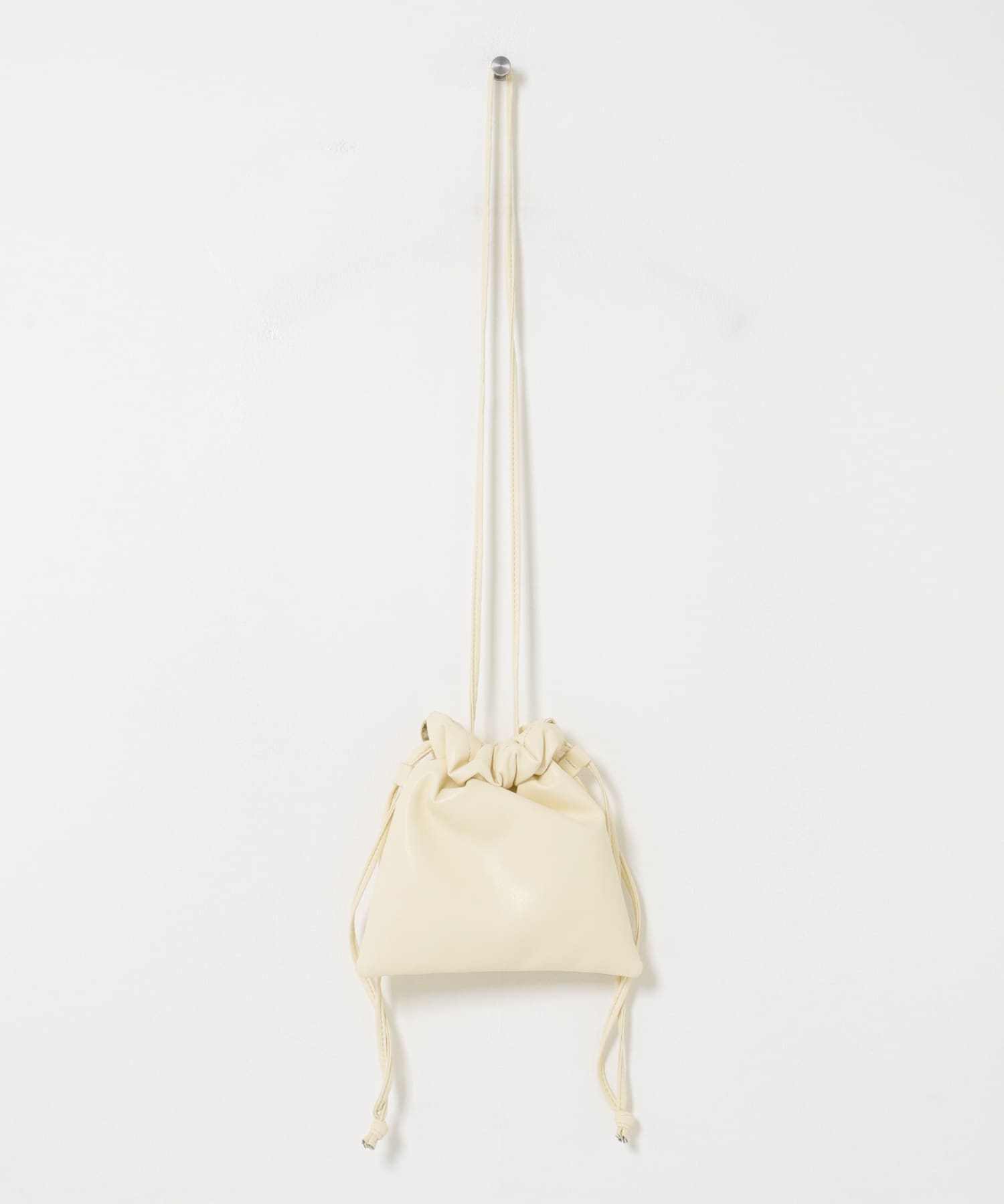 ギャザーデザインミニBAG IVORY One