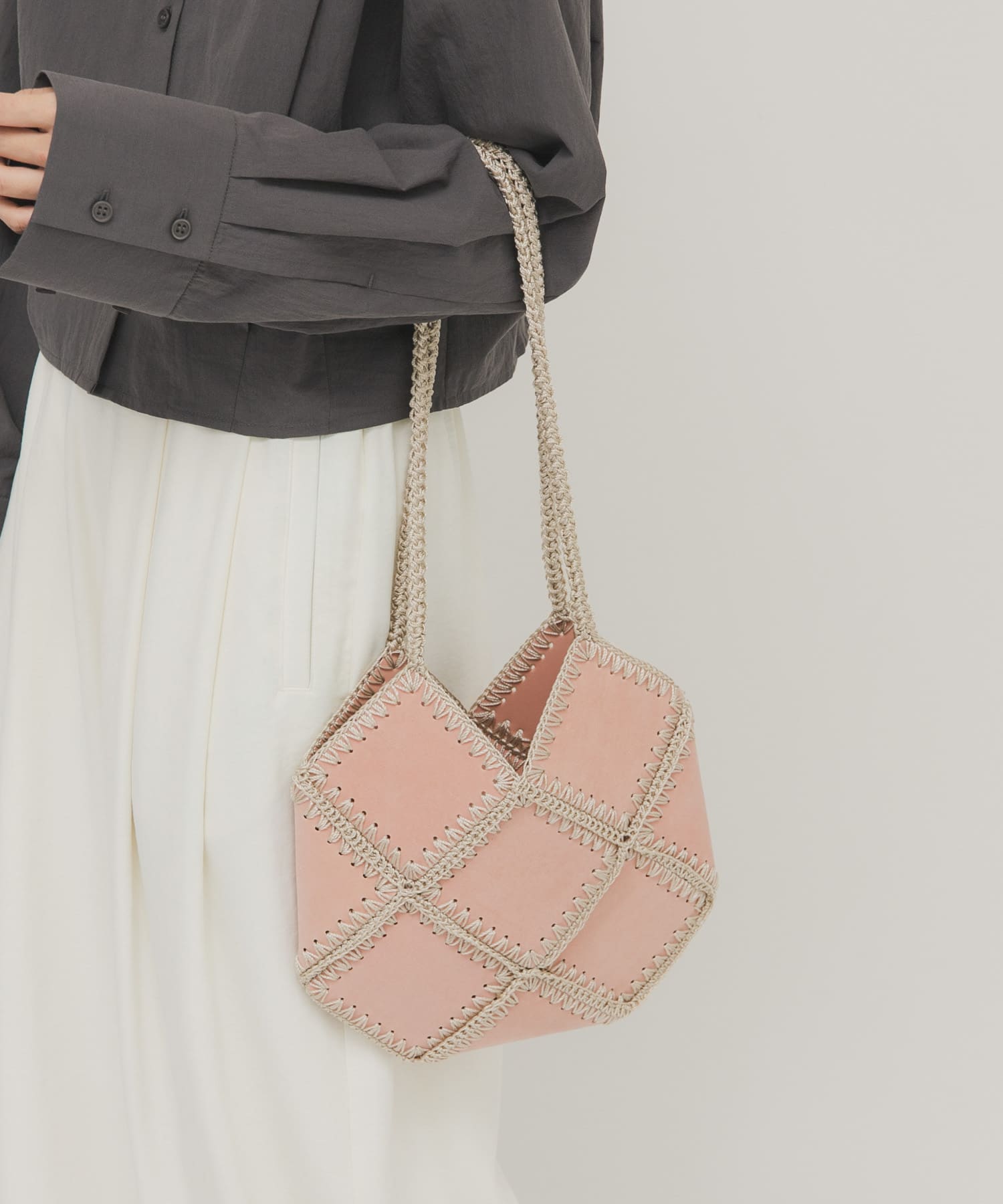 パッチワークBAG PINK One