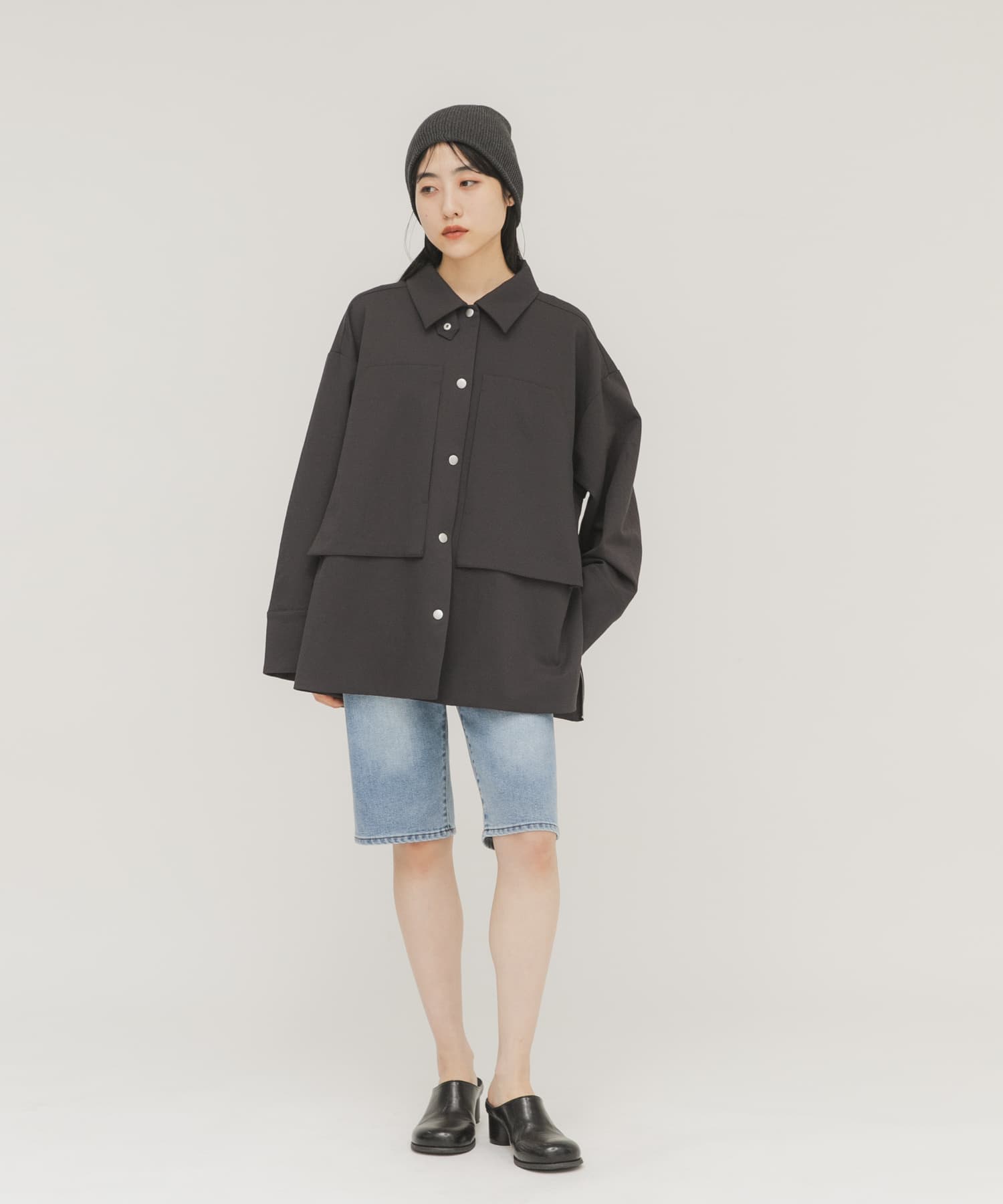 リブニットビーニー GRAY One
