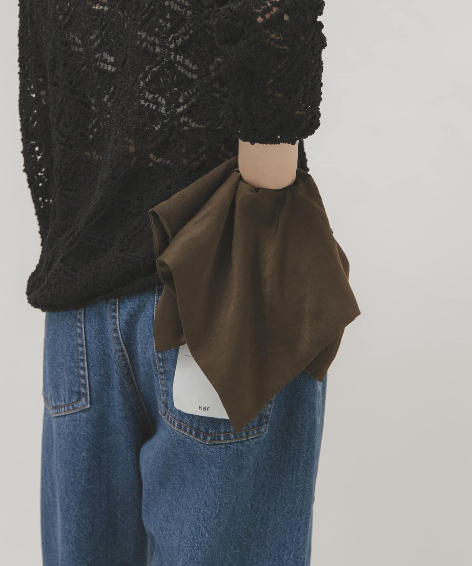 サテンシュシュ(特大) D.KHAKI One