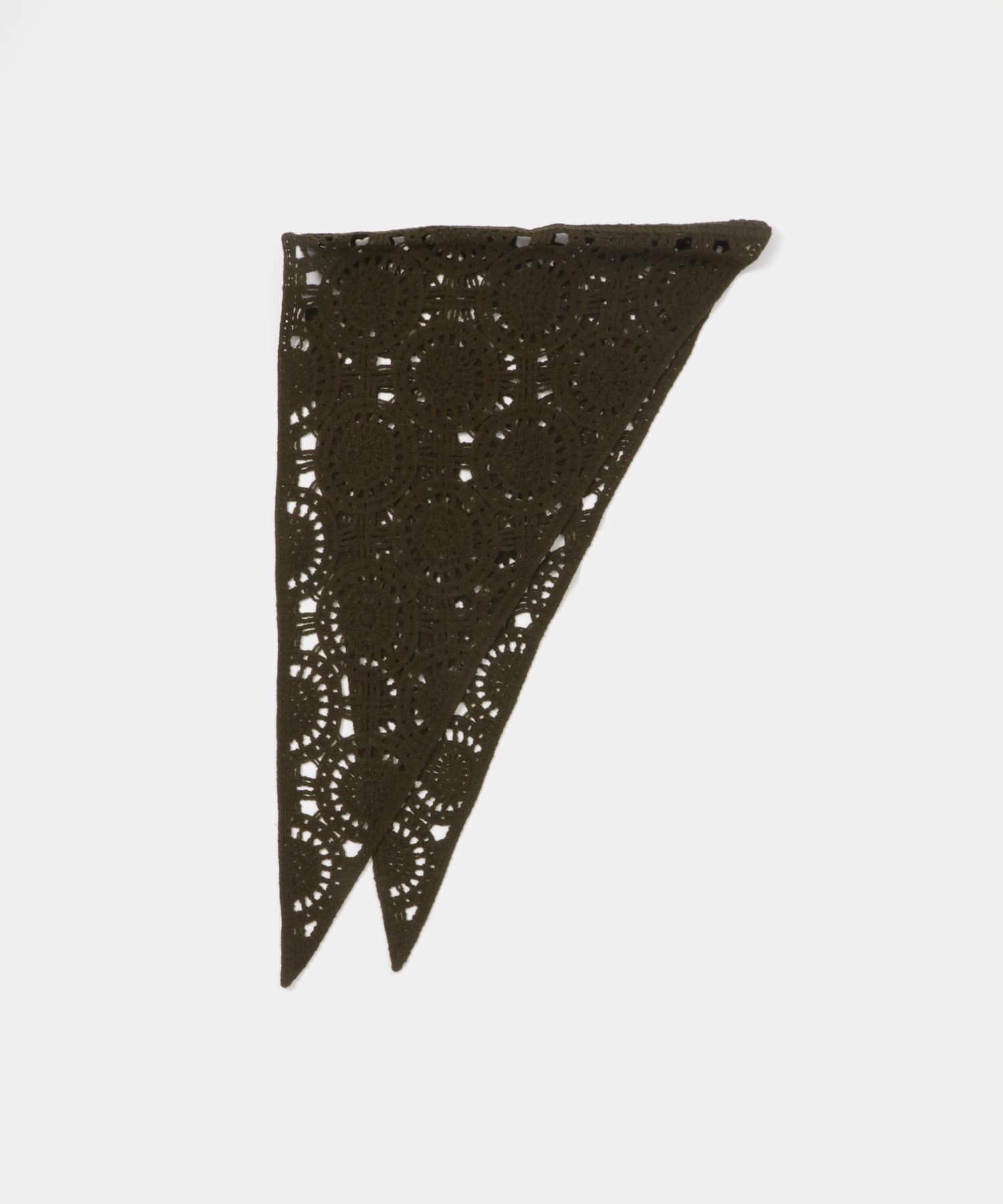 トライアングルクロシェスカーフ D.BROWN One