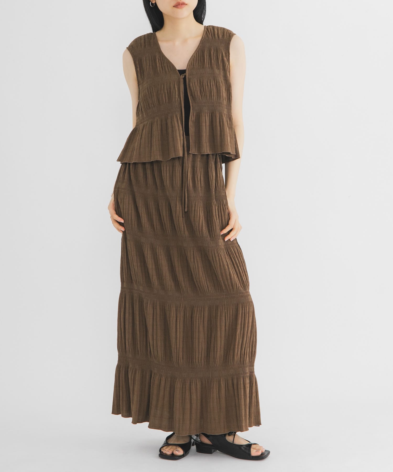 マジョリカプリーツベストSETスカート